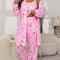 Comfy 3-Piece Pajama Set – Robe, Camisole & Long Pants