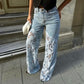 ⏳Time-limited Special-50% OFF⏰Fashion Lace Patchwork Denim Jeans