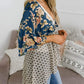 💎 50% OFF! 💎 Women's Floral Kimono Cardigan – Ruffle Sleeves, Tie-Front & Boho Flowy Cover-Up for Beach & Summer Days 🌸🌊