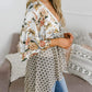 💎 50% OFF! 💎 Women's Floral Kimono Cardigan – Ruffle Sleeves, Tie-Front & Boho Flowy Cover-Up for Beach & Summer Days 🌸🌊