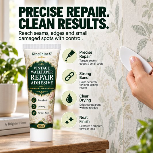 Repair adhesive for vintage-patterned wallpaper