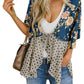 💎 50% OFF! 💎 Women's Floral Kimono Cardigan – Ruffle Sleeves, Tie-Front & Boho Flowy Cover-Up for Beach & Summer Days 🌸🌊