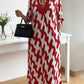 💎 -50% ON CASUAL CHIC MAXI DRESS! 💎 V-Neck, Printed, Mid-Sleeve & Flowing Silhouette ✨