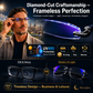 👓Frameless, ultralight reading glasses with a diamond-cut finish