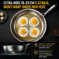 Hand-hammered, uncoated non-stick frying pan 🍳 [Scratch-resistant] Steel wool resistant. Metal spatula resistant.