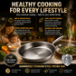 Hand-hammered, uncoated non-stick frying pan 🍳 [Scratch-resistant] Steel wool resistant. Metal spatula resistant.