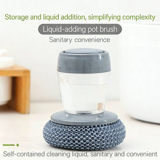 🧼 Soap-Dispensing Palm Dish Brush