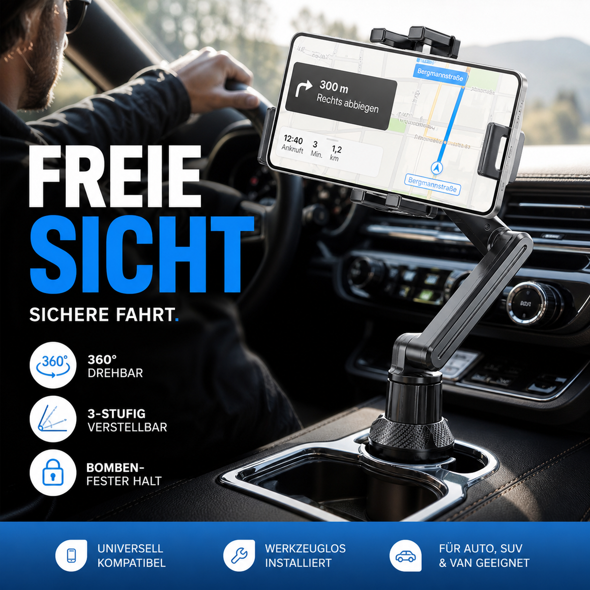 ⏳Time-Limited Special⏰360° Rotatable and Adjustable Car Phone Holder, Universal Vehicle Mount for Navigation & Hands-Free Calls🚗 - image 9