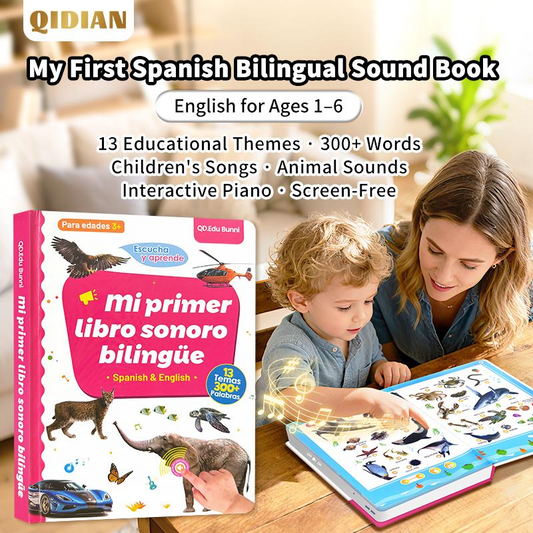 📚✨ 50% OFF SALE! My First Rechargeable Bilingual Sound Book – English and Spanish for Children Ages 1 to 6 🎶👶🌎