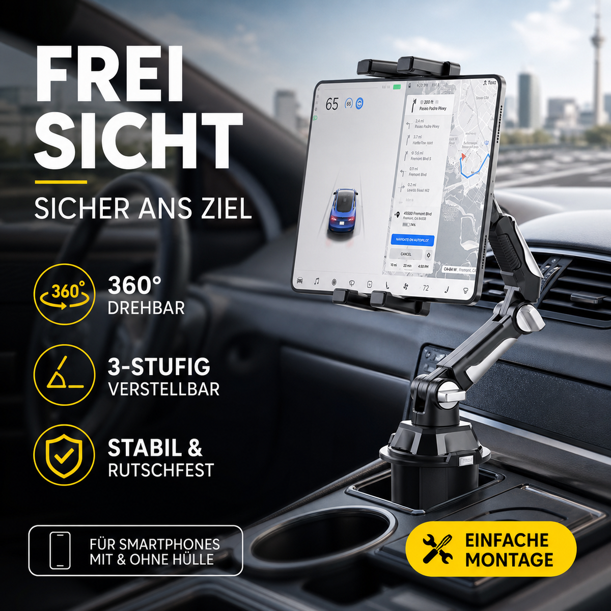 ⏳Time-Limited Special⏰360° Rotatable and Adjustable Car Phone Holder, Universal Vehicle Mount for Navigation & Hands-Free Calls🚗 - image 8