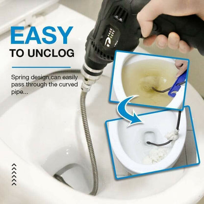 🚿 Drill-Driven Drain Auger Cable – 1 / 2 / 3 m