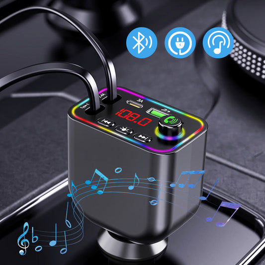 Multifuntional Bluetooth Retractable 120W Fast Car Charger