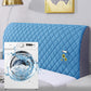 🛏️ Padded Velvet Headboard Cover with Side Pockets