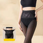 Women's Plush Lined High Waist Sheer Tights Tummy Control Tights