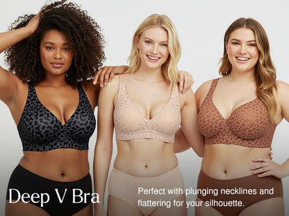 💗LAST DAY PROMOTION - 50% OFF💗Elegant, breathable leopard print bra for everyday wear