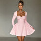 Slim-Fit Long Sleeve Bustier Dress