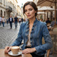🧥 LIMITED-TIME 50% OFF! ✨ Women's Denim Jacket – Open-Front, Ruffle Trim, Lightweight, Classic Wash ✨