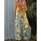 Women's Fashion Spaghetti Strap Printed Jumpsuit