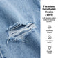 Women's High Waisted Distressed Wide-Leg Jeans