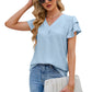 Women's Ruffle Sleeve V-Neck Chiffon Blouse