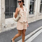 Women’s Casual Sleeveless V-Neck Top & Shorts Two-Piece Set