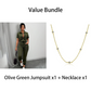Women's Short Sleeve Button-Front Jumpsuit