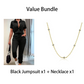 Women's Short Sleeve Button-Front Jumpsuit