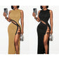 Women's Sleeveless Lace-Up Side Slit Maxi Dress