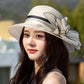 Elegant Wide Brim Flower UV Protective Hat