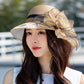 Elegant Wide Brim Flower UV Protective Hat