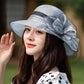 Elegant Wide Brim Flower UV Protective Hat