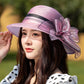 Elegant Wide Brim Flower UV Protective Hat