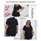 Women's Pleated Front Puff Sleeve T-Shirt