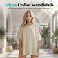 Women's Solid Color Loose Fit Boat Neck Top