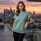 Women's Casual Crew Neck T-Shirt with Pocket