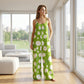 Women's Floral Print Wide Leg Jumpsuit