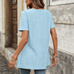 Women's Square Neck Eyelet Babydoll Tunic Top