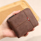 Men's PU Leather Zip-Around Bifold Wallet