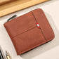 Men's PU Leather Zip-Around Bifold Wallet