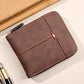 Men's PU Leather Zip-Around Bifold Wallet