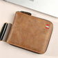 Men's PU Leather Zip-Around Bifold Wallet