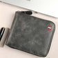Men's PU Leather Zip-Around Bifold Wallet