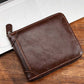 Men's PU Leather Zip-Around Bifold Wallet