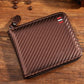 Men's PU Leather Zip-Around Bifold Wallet