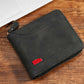 Men's PU Leather Zip-Around Bifold Wallet