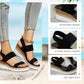 Women's Woven Elastic Strap Thick Bottom Wedge Sandals