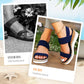 Women's Woven Elastic Strap Thick Bottom Wedge Sandals