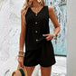 Women's Casual V-Neck Sleeveless Two-Piece Set