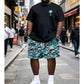 📢📢30% OFF !! ⏰Men's Summer Print Top & Shorts Set