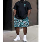 📢📢30% OFF !! ⏰Men's Summer Print Top & Shorts Set